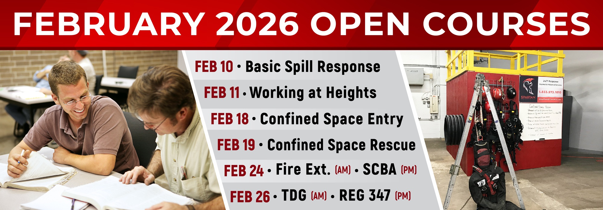 February Course Training schedule.